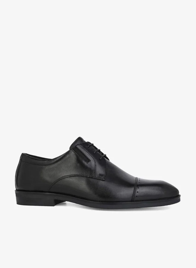 DUCHINI BLACK Men Leather Lace-Up Derby Shoes for Men | Best Price UAE