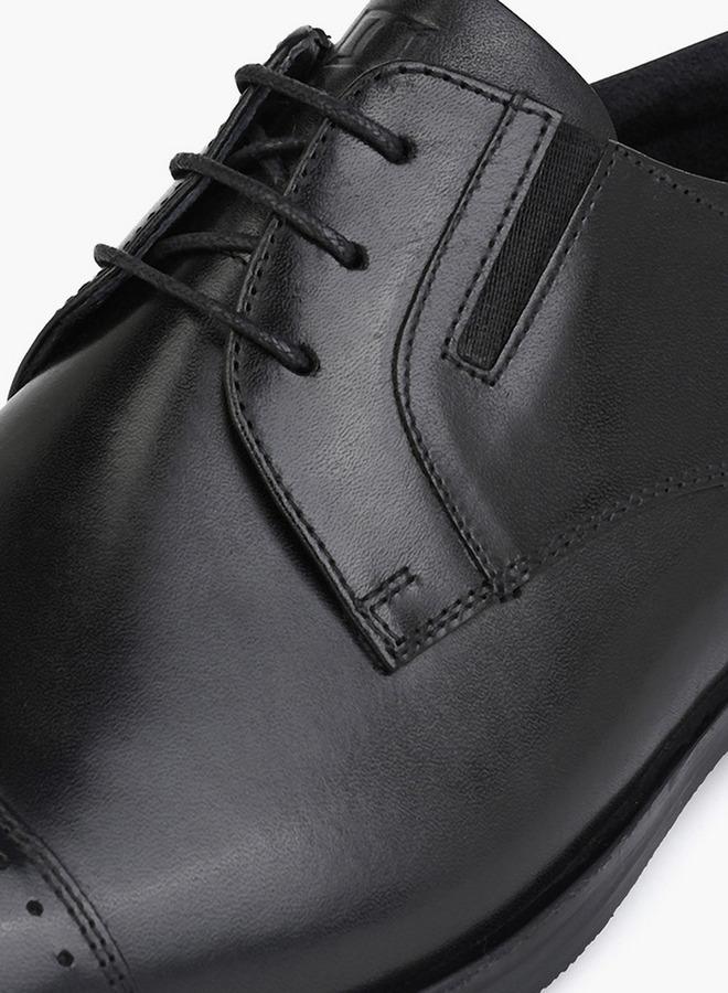 DUCHINI Men Leather Lace-Up Derby Shoes - Image 4