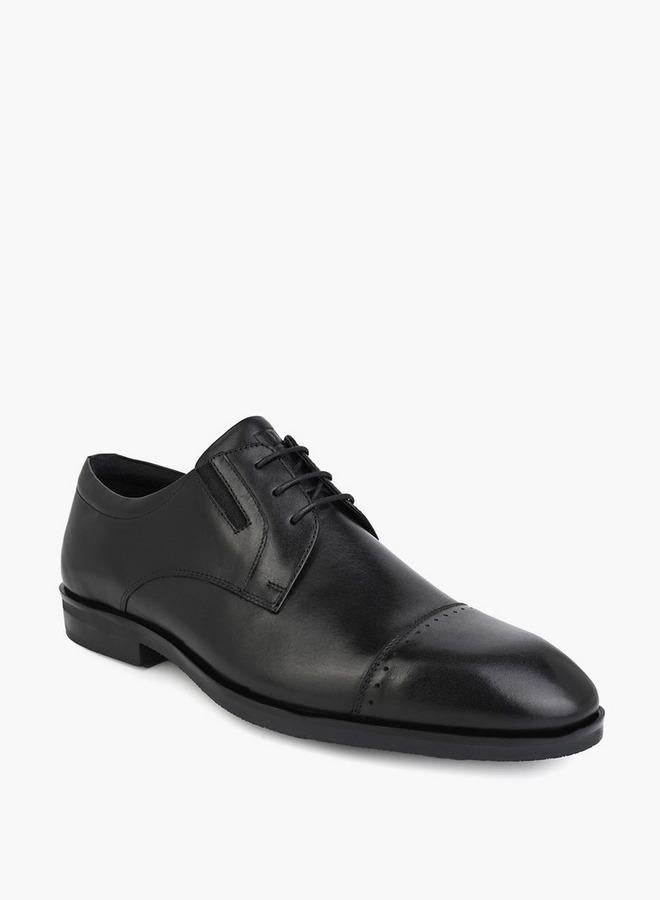DUCHINI Men Leather Lace-Up Derby Shoes - Image 2