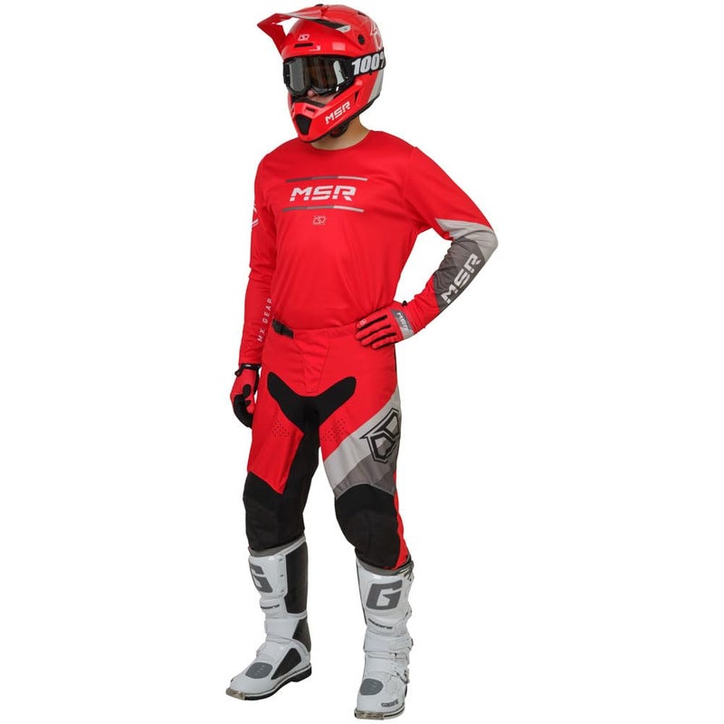 MSRâ„¢ Axxis Proto Riding Gloves â€“ Unisex Red/Grey â€“X-Large - Lightweight Motocross, MTB, BMX & Powersports Gloves for Men & Women - Image 3
