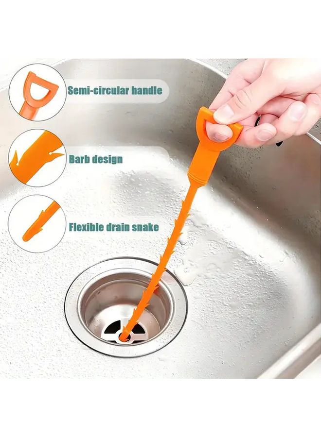 Variant Color 3pcs Drain Snake Cleaner Hair Remover Tool For Kitchen Sink Bathroom Tub Toilet - Image 3