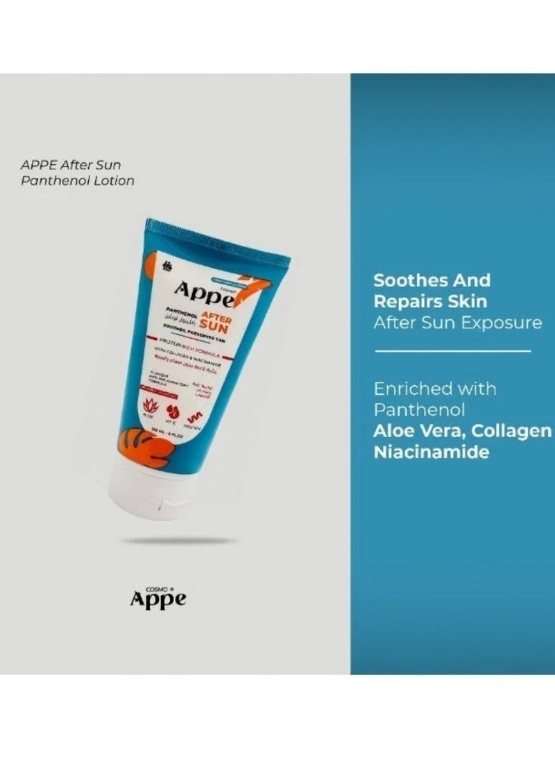 Cosmo Appe After Sun Lotion with Panthenol – Soothing & Hydrating with Collagen & Niacinamide – Preserves Tan – 150ml - Image 3