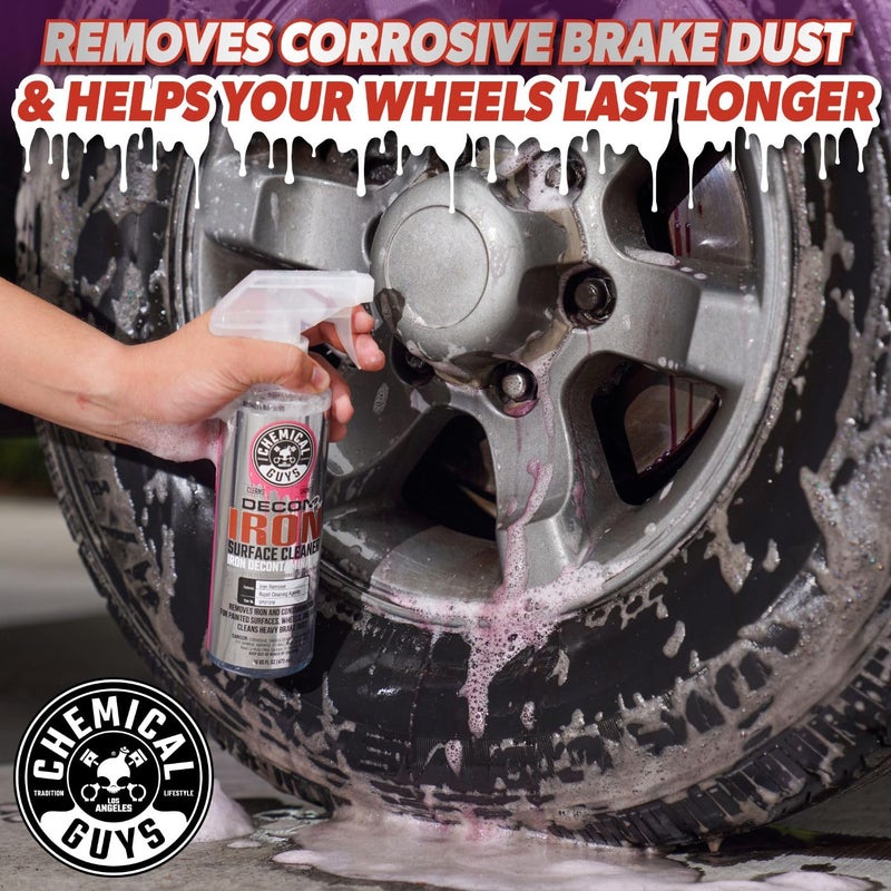 Chemical Guys Decon Pro Iron Remover and Wheel Cleaner â€“ Professional Strength Fallout Remover, Brakes, Calipers, Exterior, Wheel and Tire Cleaner â€“ Dissolves Brake Dust & Dirt, 16 oz - Image 3