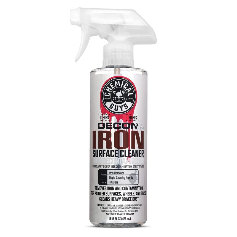 Chemical Guys Decon Pro Iron Remover and Wheel Cleaner â€“ Professional Strength Fallout Remover, Brakes, Calipers, Exterior, Wheel and Tire Cleaner â€“ Dissolves Brake Dust & Dirt, 16 oz - Image 1