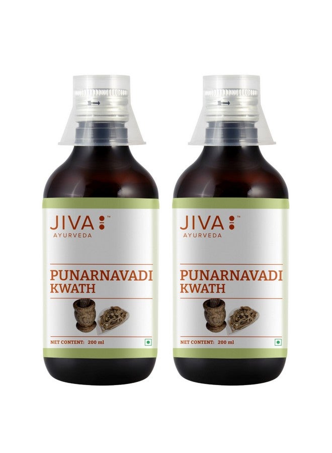 Jiva Punarnavadi Kwath Ayurvedic Herb For Kidney Support & Detoxification | Digestive Health | 100% Ayurvedic & Natural -200ml (Pack of 2) - Image 1