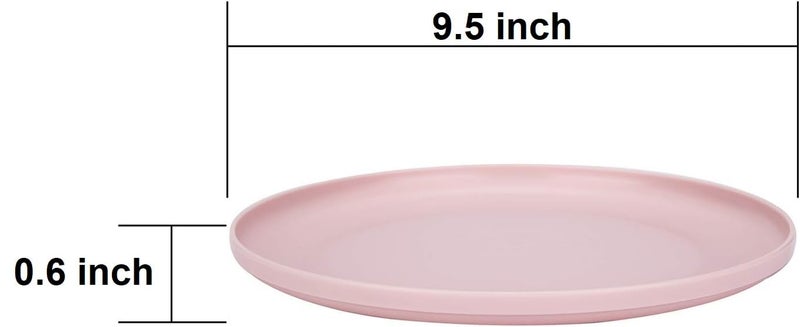 PUTHAK Durable Plastic Dinner Plates, Set of 6, Multicolor, Dishwasher Safe, Microwave Safe, Recycle, BPA Free, Food Grade (Big - 9.5” x 9.5” x 0.6”) - Image 2