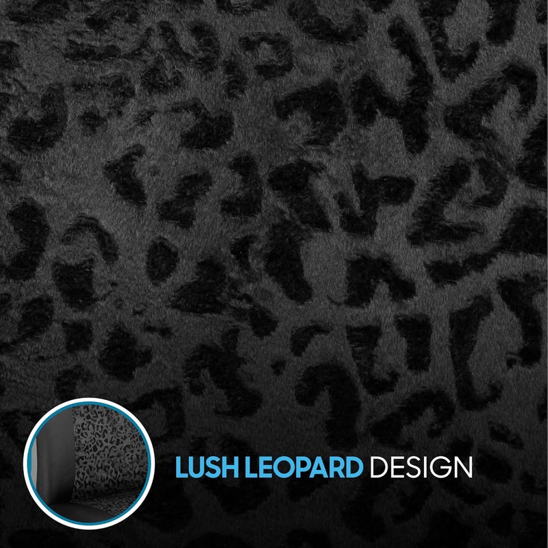 BDK Black Leopard Car Seat Covers for Front Seats, 2 Pack – Animal Print Set with Matching Headrest - Image 5