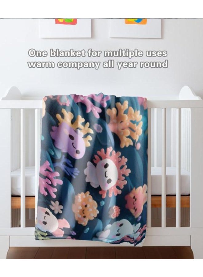 general Children's or student cartoon flannel thin blanket (warm and comfortable, suitable for sleep, games) 100cm*150cm - 218 - Image 1