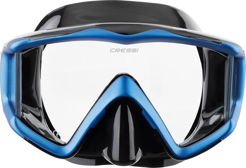 Cressi Liberty Triside Diving Mask - Black/Sapphire - Image 3