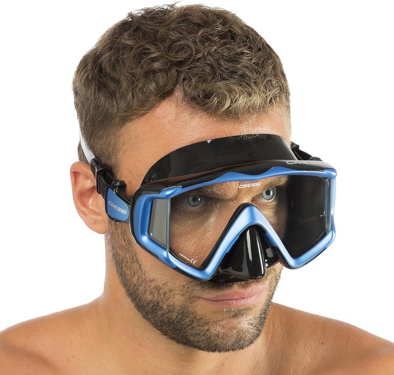 Cressi Liberty Triside Diving Mask - Black/Sapphire - Image 5