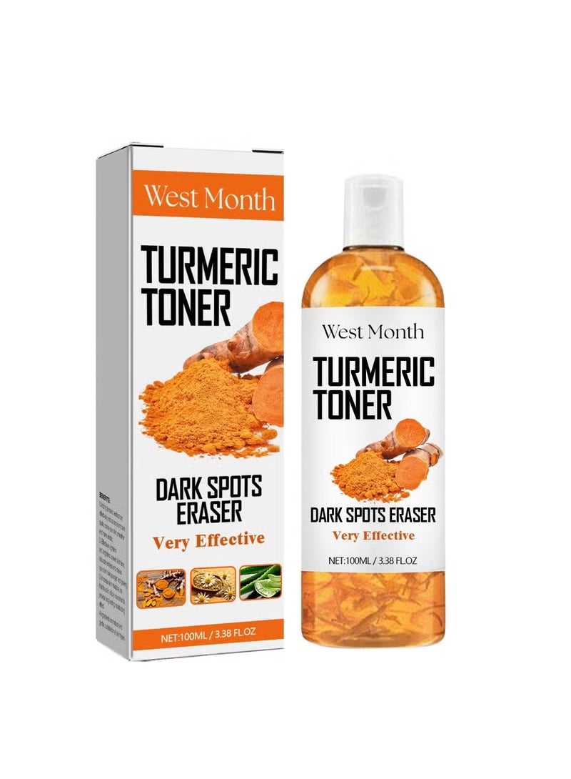 WEST MONTH Turmeric Dark Spot Corrector Toner 100ML Facial Toner For Acne Prone Skin Dark Spot Remover For Face Hydrating Face Toner For Women Treatment - Image 1
