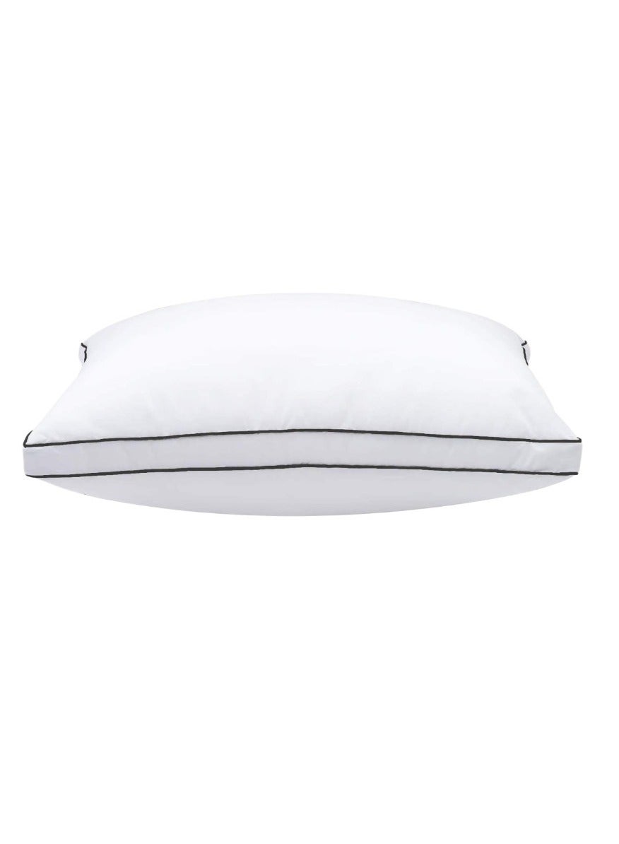 Double Black Piping Cotton Pillow 50x70cm