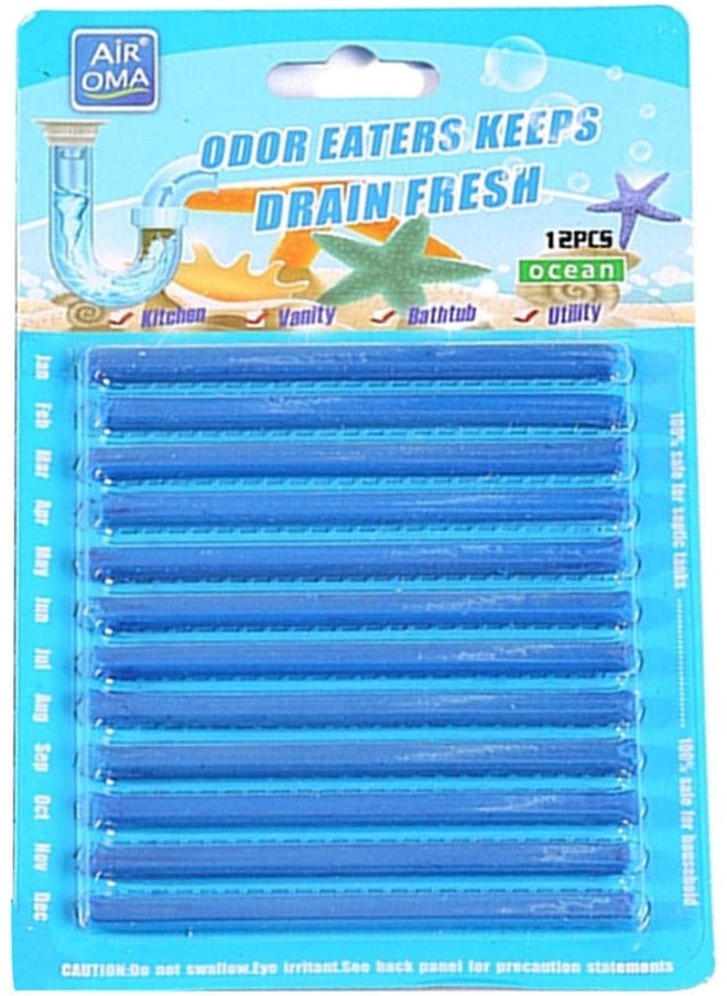 Generic Pipe Cleaning Sticks | Drain Cleaner & Deodorizer - Kitchen Bathroom Pipe Cleaner Sticks for Remover Eliminating Smelly Odor Sink Use Cleaning  - Image 1