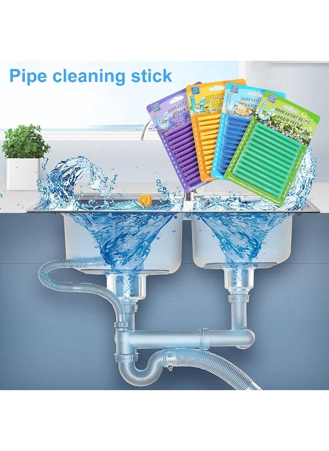 Generic Pipe Cleaning Sticks | Drain Cleaner & Deodorizer - Kitchen Bathroom Pipe Cleaner Sticks for Remover Eliminating Smelly Odor Sink Use Cleaning  - Image 2