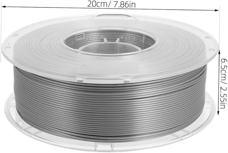 Silver Metallic PLA Filament Flexible Wear Resistant Smooth Non Clogging 3D Printer Material - Image 2