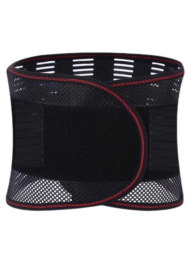 DURKU Back Support Belt, Back Brace for Lower Back Pain Relief, Breathable Mesh Design with Lumbar Pad, Adjustable Support Straps (L, Black)  - Image 1
