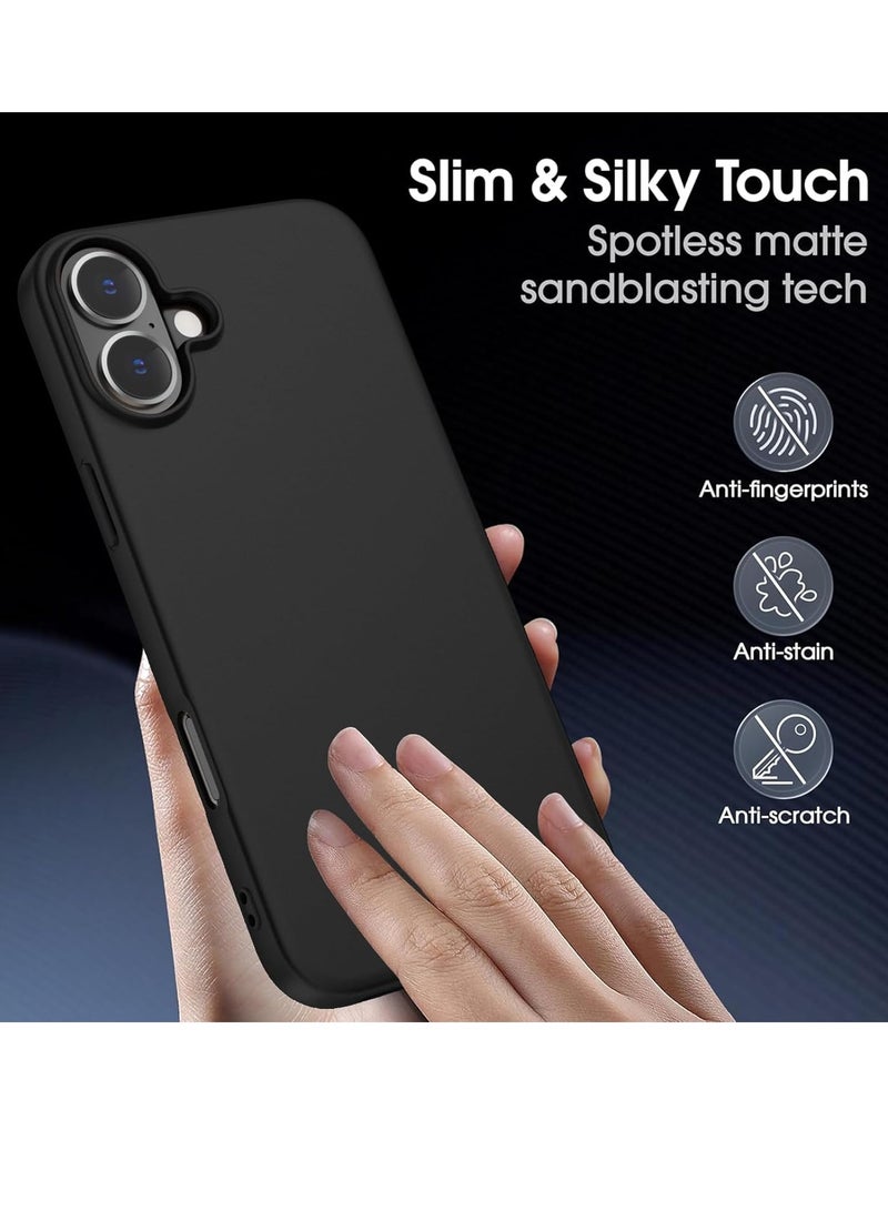 Ultra-Thin Matte Case for iPhone 16 - Soft Touch, Anti-Scratch, Shockproof with Camera & Screen Protectors - Image 2