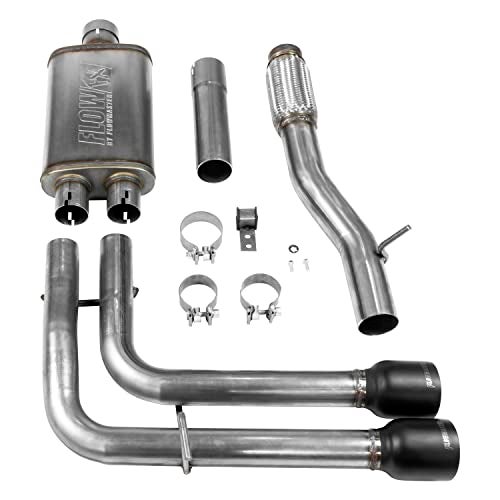 Flowmaster 717787 FlowFX Cat-Back Exhaust Kit Dual 2.5 Inch Stainless Steel 4 Inch Black Ceramic Tips Compatible with 2014-2019 Classic Body Chevy Silverado GMC Sierra 1500 Crew Double Cab 4.3L 5.3L - Image 5
