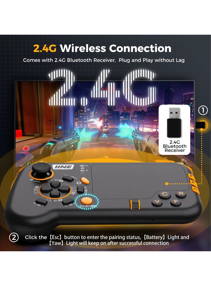 Mouse Pad Controller, 2.4G Wired Gaming Touchpad With Gyro, Keyboard And Mouse Game Controller With Trackpad Function, Lightweight Portable Gamepad For Pc, Steam Deck, PS4, PS5, (Black) - Image 5