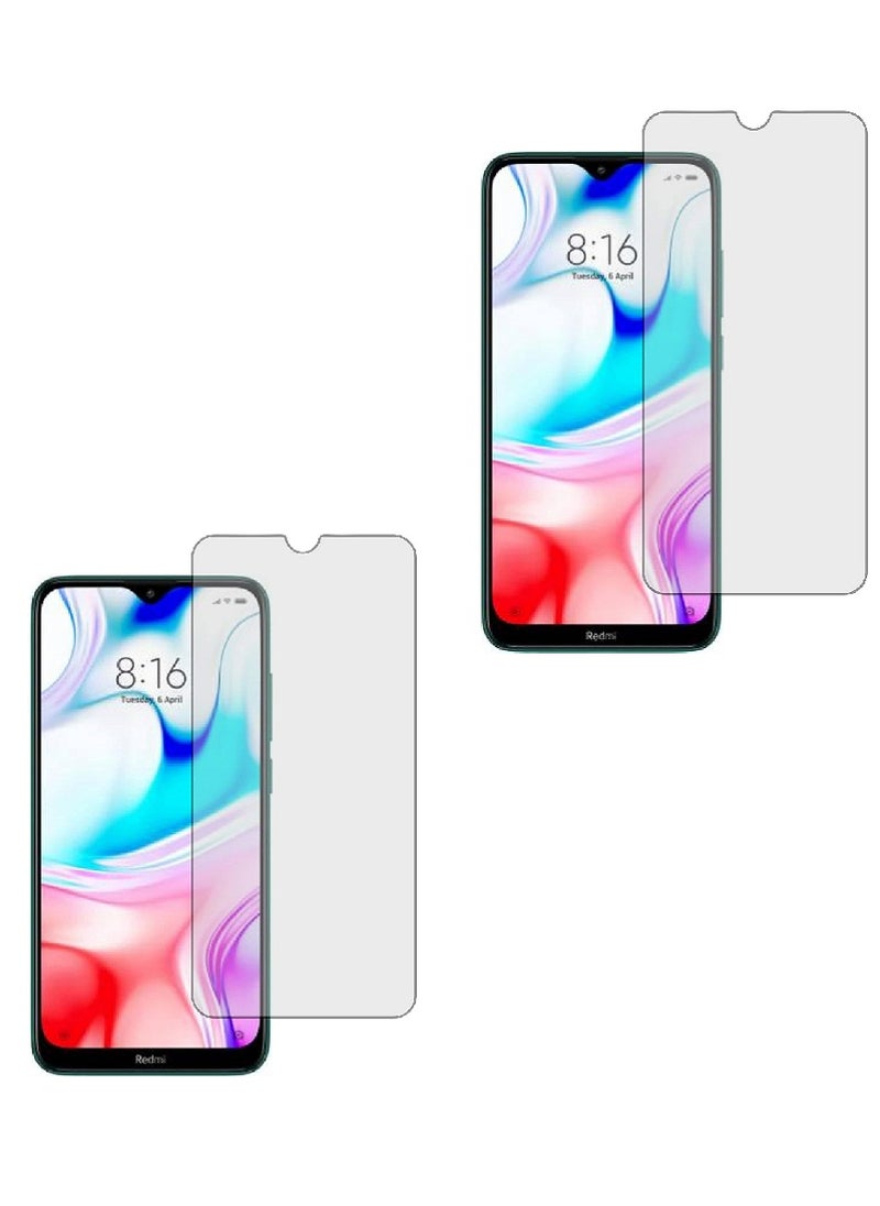 Super 2 Pieces Tempered Glass Screen Protector Clear Designed For Xiaomi Redmi 8 Full Screen Coverage And Bubble Free - Image 1