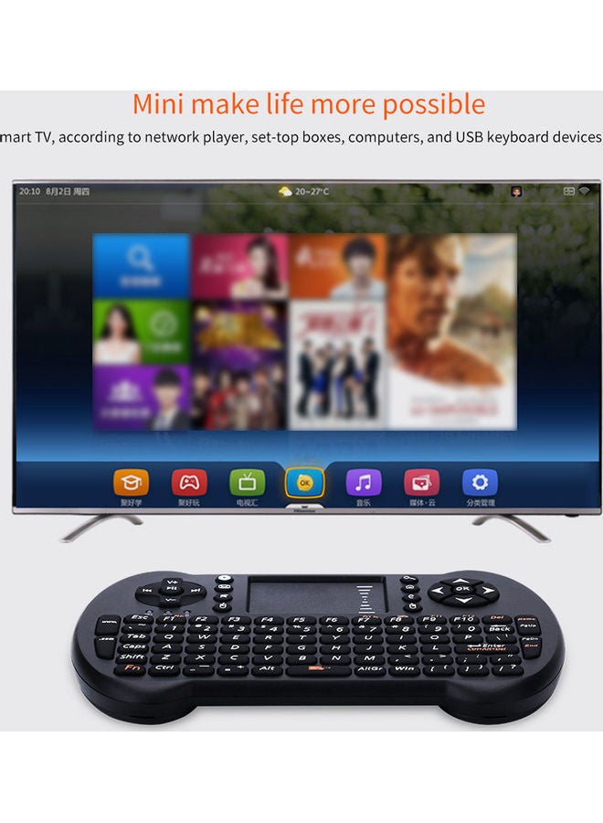 نيبمينينت لوحة مفاتيح لاسلكية بمنفذ USB مع ماوس هوائي للتحكم عن بعد 16.5x2.5x10سم أسود - Image 3