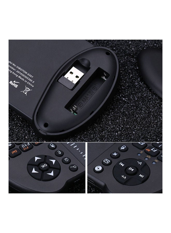 نيبمينينت لوحة مفاتيح لاسلكية بمنفذ USB مع ماوس هوائي للتحكم عن بعد 16.5x2.5x10سم أسود - Image 4