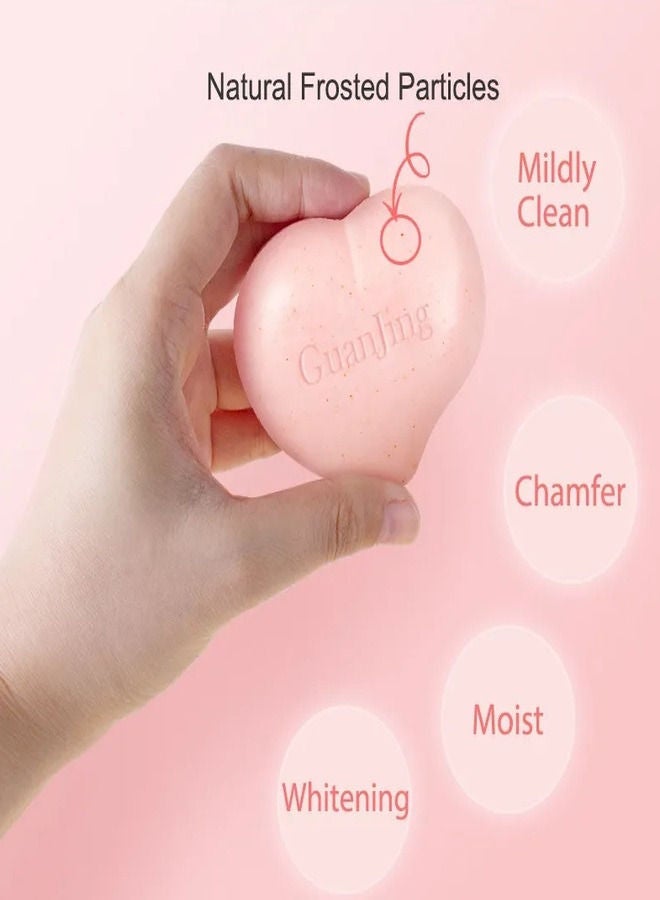 GUANJING Whitening Vitamin C Collagen Peach Essence Privacy Soap 80g - Image 3