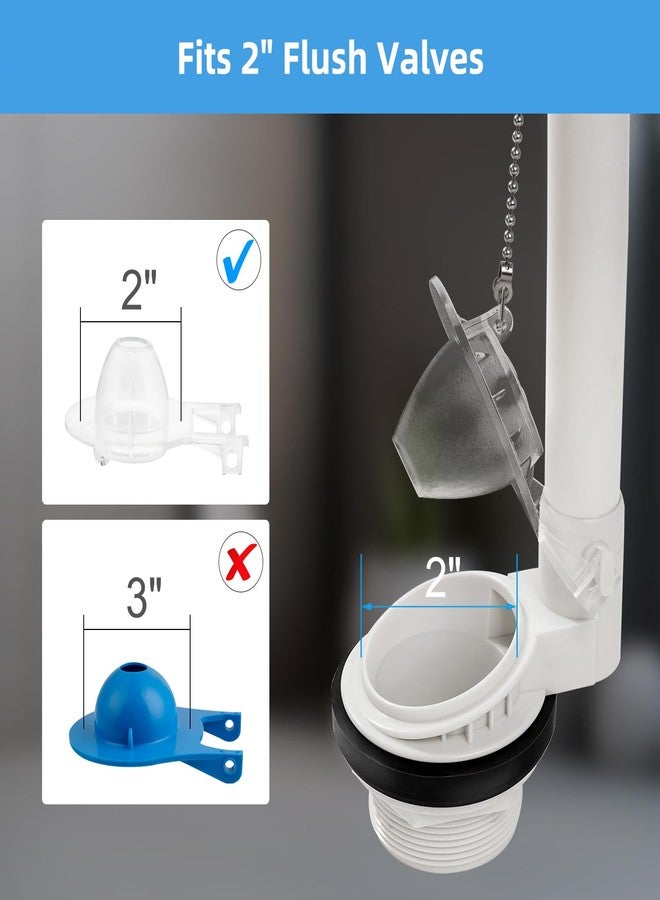 Hibbent Toilet Flapper Replacement Compatible with Gerber 99-647 2 Pack, 2 Inch Toilet Flapper with Stainless Chain and Hook, Easy to Install - Image 5