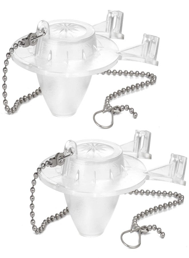 Hibbent Toilet Flapper Replacement Compatible with Gerber 99-647 2 Pack, 2 Inch Toilet Flapper with Stainless Chain and Hook, Easy to Install - Image 1
