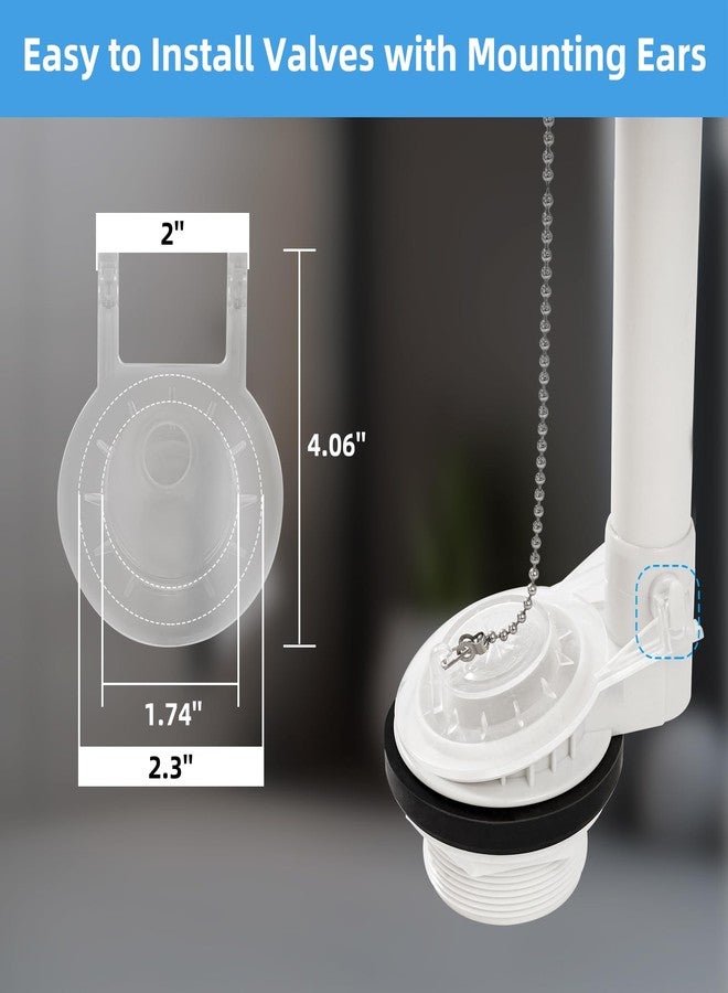 Hibbent Toilet Flapper Replacement Compatible with Gerber 99-647 2 Pack, 2 Inch Toilet Flapper with Stainless Chain and Hook, Easy to Install - Image 2