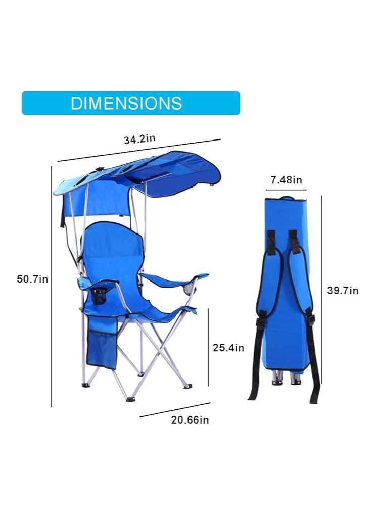 Generic - Camping Chairs Folding Beach Umbrella Chair, Heavy Duty Camping Umbrella Chair for Sun Protection with Cup Holder - Image 1