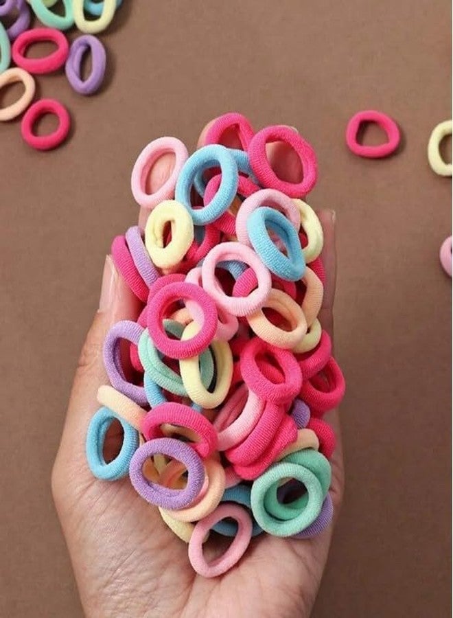 EvoNest Soft Mini Hair Rubber Bands for Kids Girls, Multicolor, 100 Pieces, 2 Years and Above - Image 4
