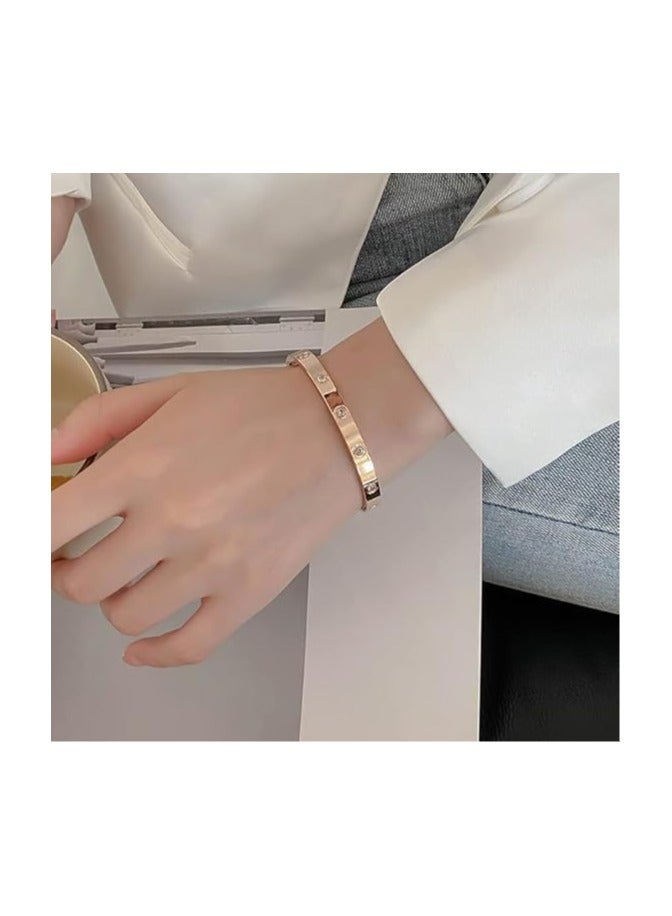 Fayrouz Jewellery Love bracelets with zircon stones. Made of stainless steel, cubic zirconia filled with gold and silver for teenage girls - Image 2