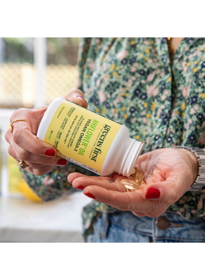 Greens First PRO Ahiflower Oil Vegan Omega-3, 30 Day Supply – 2250 mg – Omega 3 + 6 + 9 Powerhouse – Contains Omega-3 Stearidonic Acid SDA – Gamma Linolenic Acid GLA – No Soy or Corn Oil – Non-GMO - Image 4
