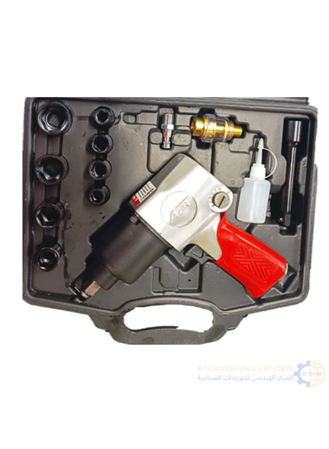 APT 30301 2/1" 640 Nm Air Impact Wrench with 13-Piece Bits