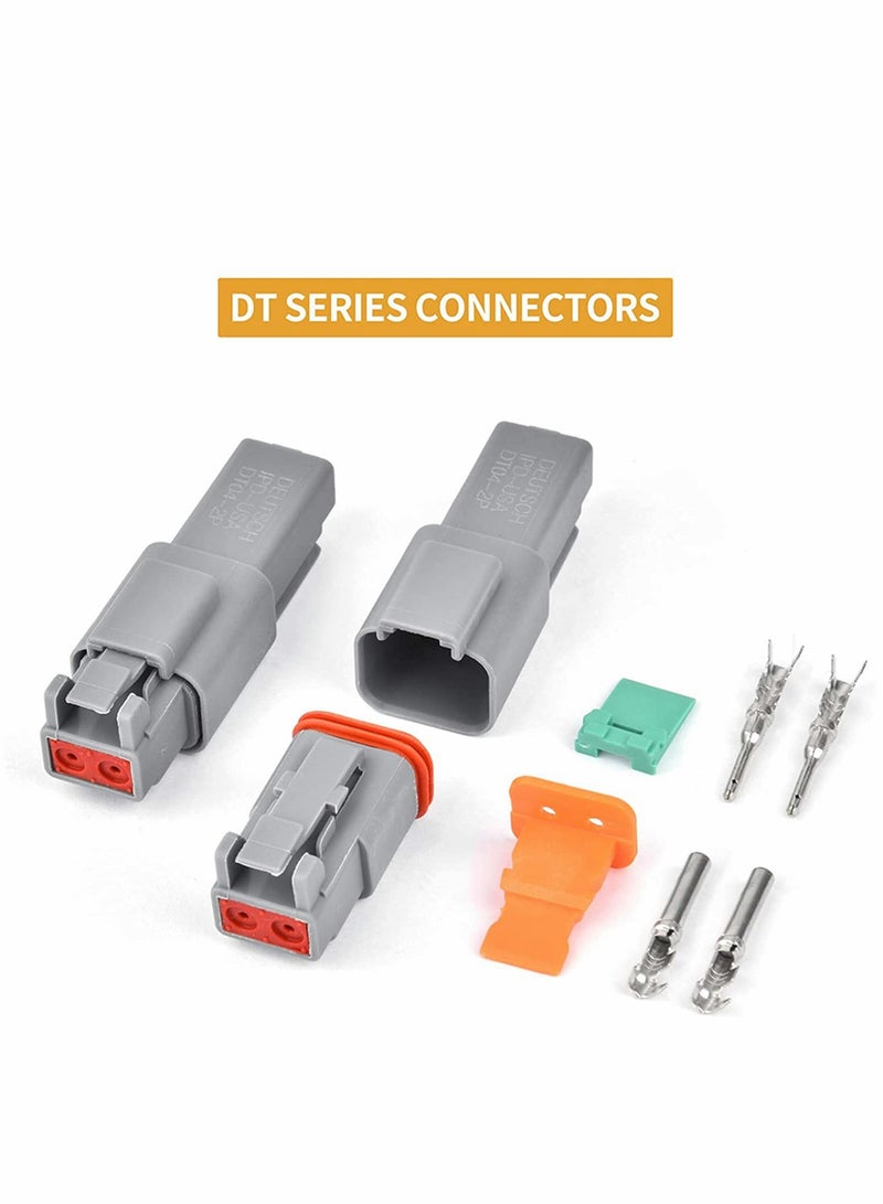 KASTWAVE Electrical Wire Connector Plug, 8 Sets 2 Pin 22-16AWG Waterproof Sealed Auto Gray Male and Female Terminal Connectors for Motorcycle, Truck, Car, Boats, Scooter - Image 5