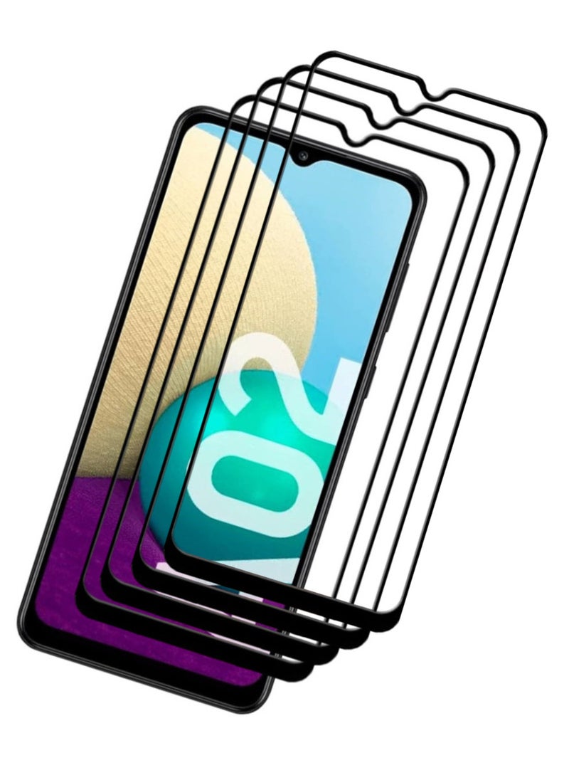 ACLIX 4 Pieces Antistatic ESD Dustproof Premium Quality High Definition Tempered Glass Screen Protector Designed For Samsung Galaxy A02 - Image 1