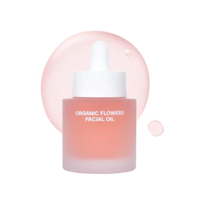 Whamisa Organic Flowers Facial Oil Deep Rich, Hydrating Watery Formula with Fermented Ingredients & Postbiotics, Nourishing, Glowing Hydration (32ml) - Image 1