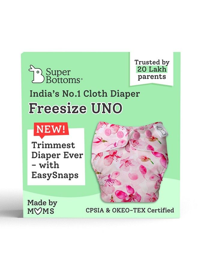 Superbottoms New Uno Freesize Cloth Diaper ; Cloth Diaper For Babies 3M To 3Y ; Washable & Reusable Cloth Diaper ; Comes With Cloth Diaper Insert ; 1 Diaper And 1 Organic Cotton Soaker - Image 2