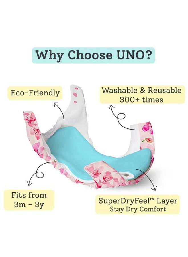 Superbottoms New Uno Freesize Cloth Diaper ; Cloth Diaper For Babies 3M To 3Y ; Washable & Reusable Cloth Diaper ; Comes With Cloth Diaper Insert ; 1 Diaper And 1 Organic Cotton Soaker - Image 5