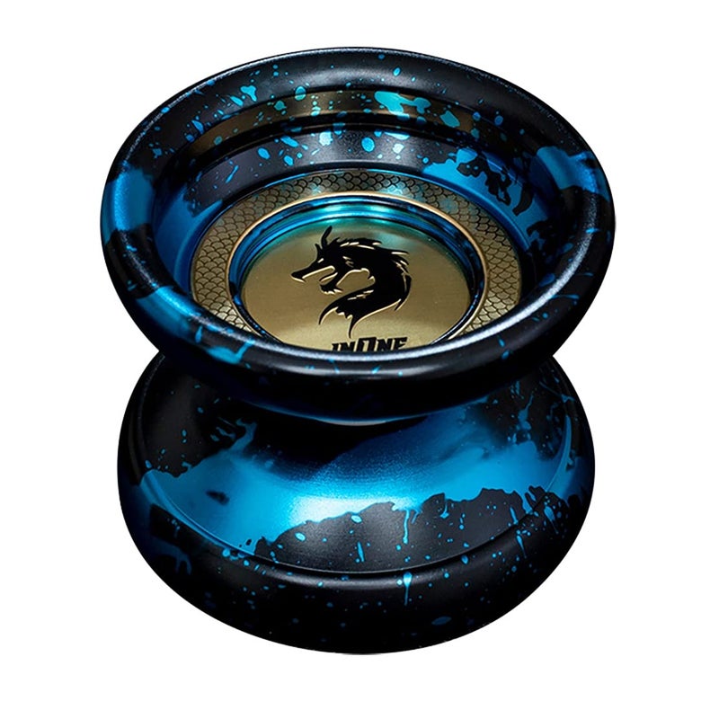 Responsive Butterfly Yoyo: 6061 Aluminum Alloy + Eco-Friendly ABS Black Blue - Durable Shock-Resistant High Precision 10 Ball Bearing - Stable Long Spin Time for Advanced Players Performing 1A/3A/5A M - Image 1