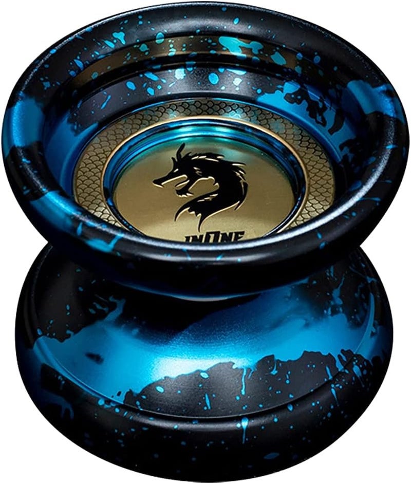 Responsive Butterfly Yoyo: 6061 Aluminum Alloy + Eco-Friendly ABS Black Blue - Durable Shock-Resistant High Precision 10 Ball Bearing - Stable Long Spin Time for Advanced Players Performing 1A/3A/5A M - Image 2