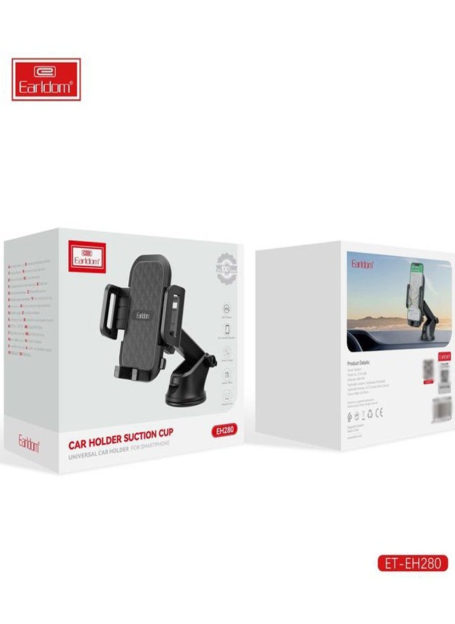 Earldom - Earldom Car Phone Holder With 360 Degree Rotation - Adjustable Telescopic Arm - Strong Mounting On Dashboard And Windshield - MODEL EH280 - Image 1