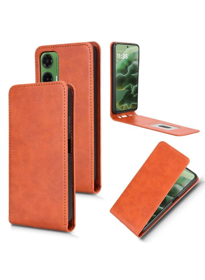 اس-توب جراب هاتف موتورولا موتو جي 35 5 جي، جراب هاتف جلدي مغناطيسي عمودي قابل للطي - Image 1