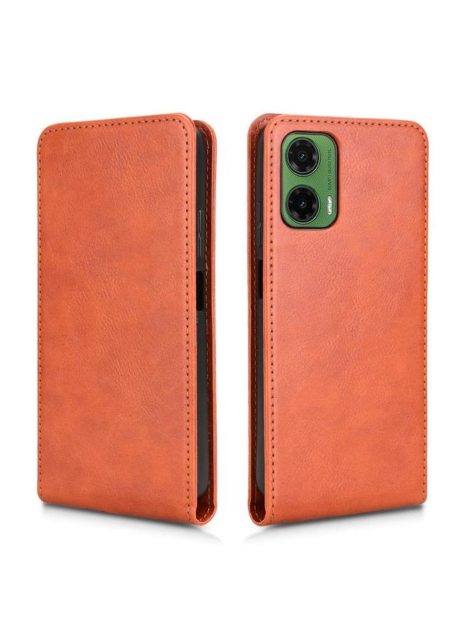 اس-توب جراب هاتف موتورولا موتو جي 35 5 جي، جراب هاتف جلدي مغناطيسي عمودي قابل للطي - Image 2