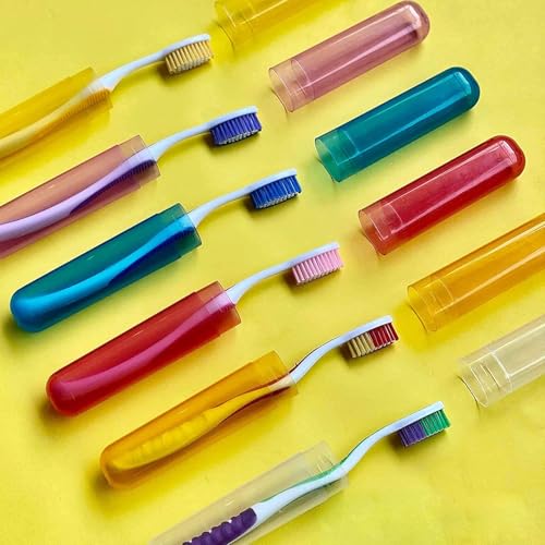 Raxon Innovation Anti Bacterial Toothbrush Container Tooth Brush Travel Covers, Holder, Cases,Multi Color (Size:-25cmX16cmX2.5) (Pack of -4), Plastic - Image 3