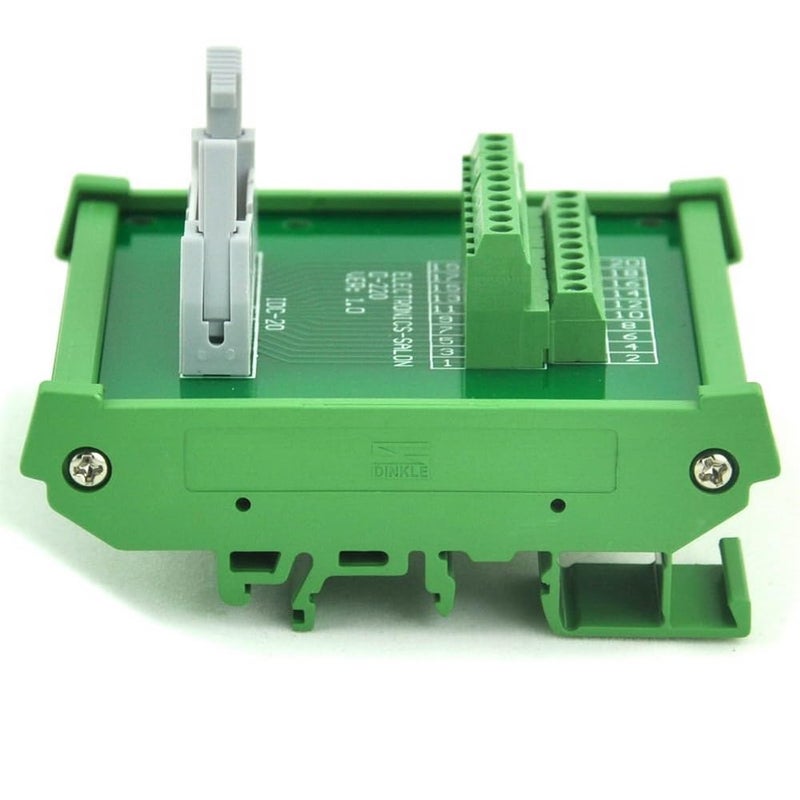 Electronics-Salon DIN Rail Mount Flat Ribbon Cable 0.1" FRC Connector Interface Module, Terminal Block Breakout Board (IDC40 2x20Pin) - Image 3