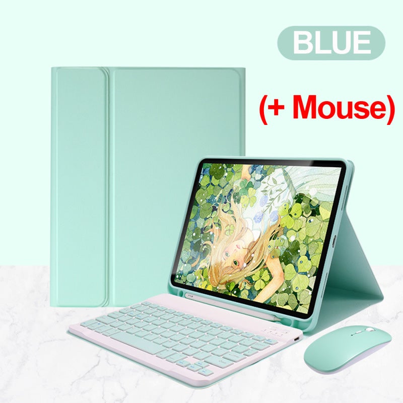 مناسب لجهاز 2021 iPad Pro 11 إنش، حافظة لوحة مفاتيح لاسلكية بلوتوث ثنائية الوضع، حافظة جلدية 10، حافظة جلدية خضراء + لوحة مفاتيح خضراء + أخضر (شحن ثنائي الوضع) iPad 12.9 إنش 2022/21/2018 متوافق مع جميع الإصدارات - Image 1