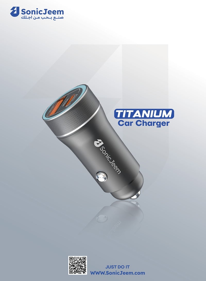 SONIC JEEM Titanium car charger fast charging (SJ204B ) - Image 3