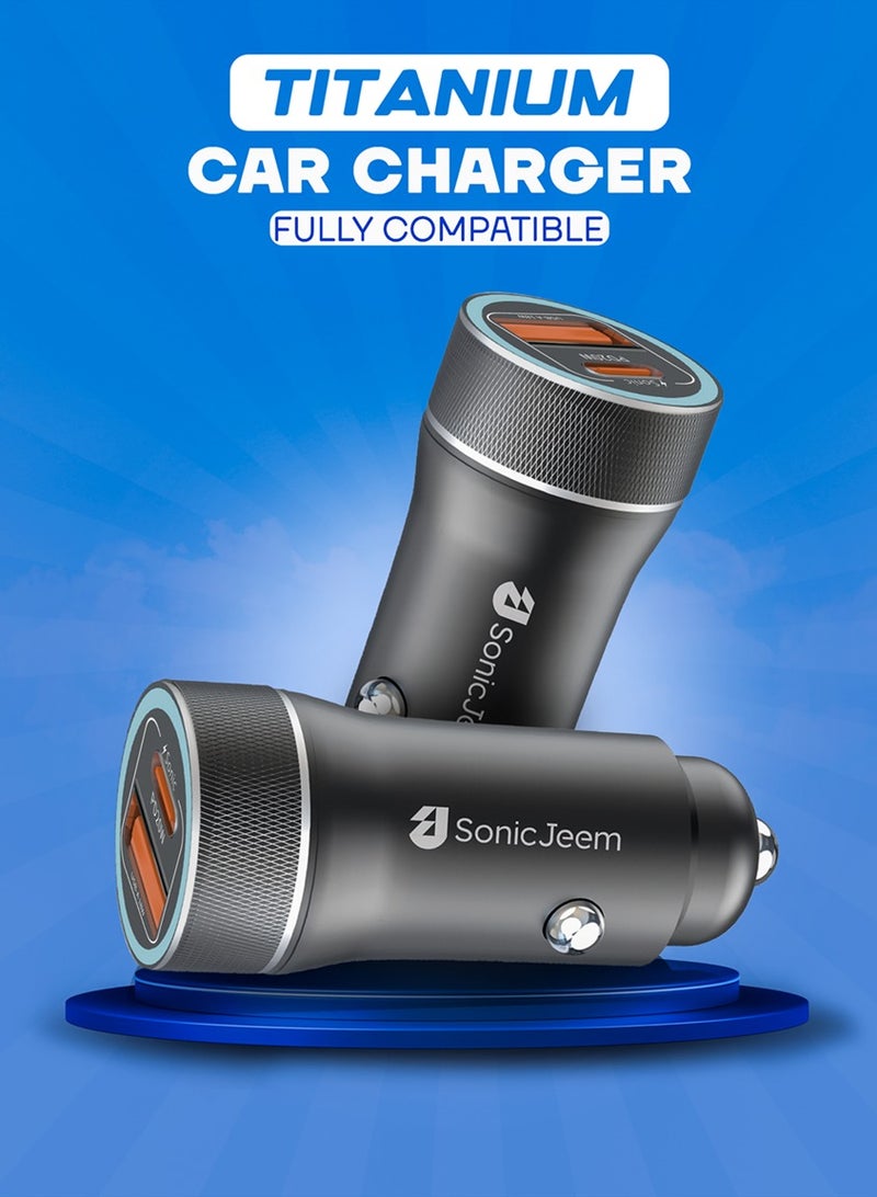 SONIC JEEM Titanium car charger fast charging (SJ204B ) - Image 2